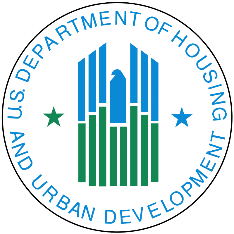 Circular logo for the US Department of Housing and Urban Development